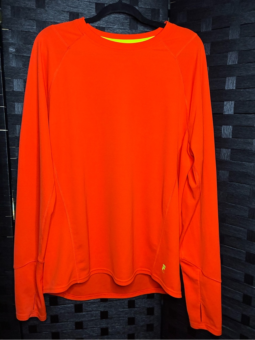 Fila Men's Bright Orange Long Sleeve Performance Tee